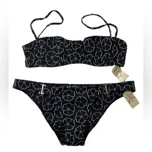 CHANEL | Swim | Vintage Chanel Black And White Camellia Flower Two
